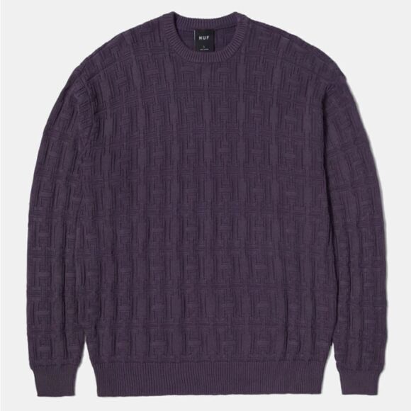 HUF Interlaced Jacquard Crew Sweater - Picture 1 of 5